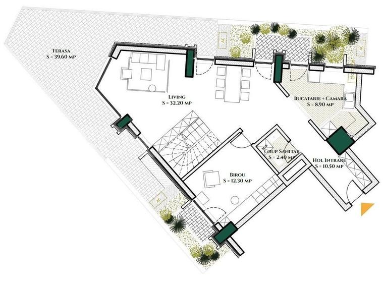 Penthouse duplex cu 5 camere, 3 bai | 244mp | Vedere panoramica - 1