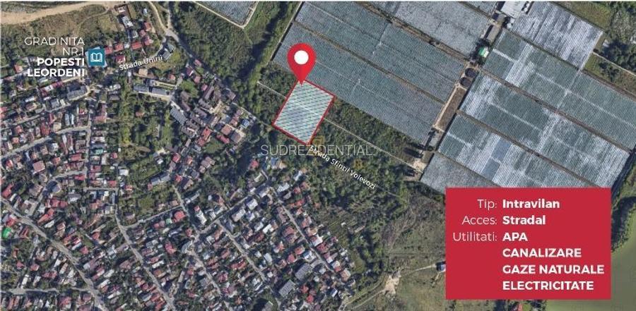 Vanzare teren intravilan, 6994 mp, deschidere ampla, Popesti-Leordeni - 2