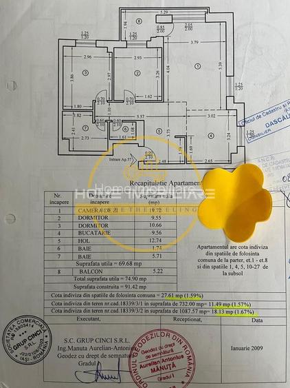 Bloc Nou/ Apartament 3 camere/ Etaj Intermediar/ Zona Tatarasi - 4