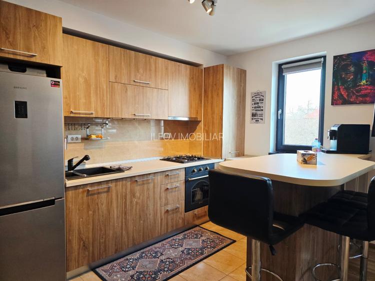 Apartament 2 camere Otopeni, utilat si mobilat, 2bai, parcare, etaj 1 - 2