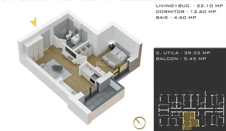 APARTAMENT 2 CAMERE, METROU NICOLAE TECLU, THEODOR PALLADY - 9