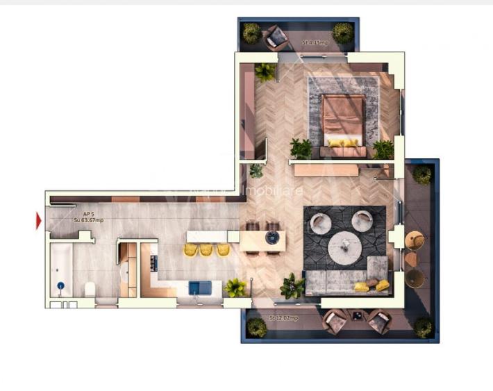 Apartament 2 camere de vanzare in Marasti, Cluj Napoca - 3