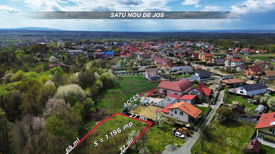 Teren 1,200mp si 400m2 cota drum Satu Nou de Jos / Strada Principala - 3