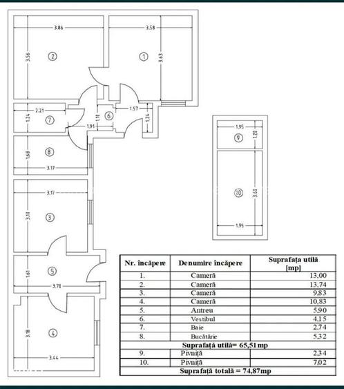 Grivita Vând casa  nelocuită 4 cam necesita renovare hol Bucătărie teren 153 mp - 5