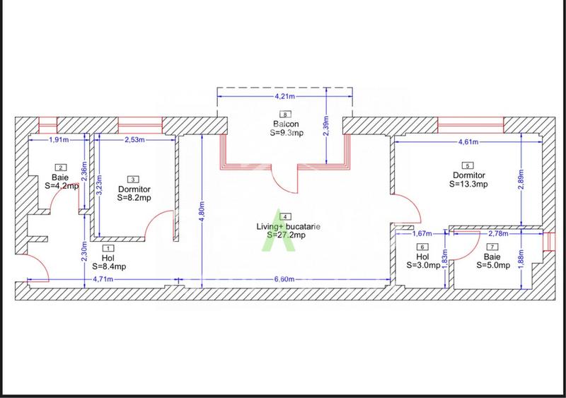 Apartament 3 camere | BALCON | PARCARE | Borhanci  - 13