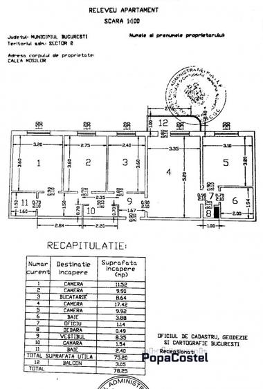 Calea Mosilor 4 camere semidecom. etaj 3/8 bloc 1982 reabilitat, lift, interfon - 10