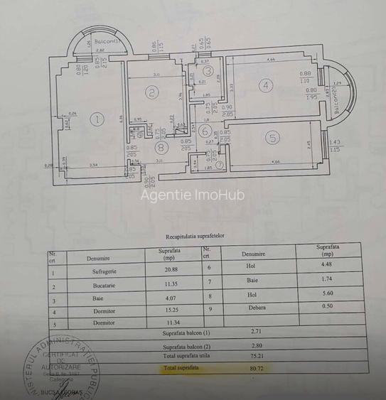 APARTAMENT CU 3 CAMERE DE 80 MP. CU POD,  PACURARI - 16