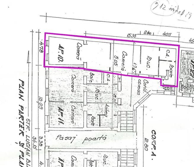 Apartament 2 camere + living – Ultracentral, str. Lucian Blaga - 1