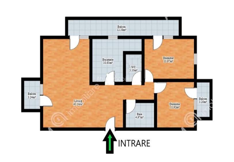 Apartament 3 camere 3 balcoane loc parcare in Rahovei Sibiu - 5