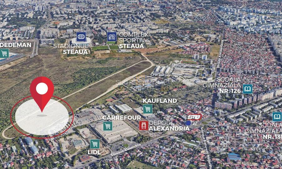 Teren cu autorizatie de constructie, 6226 mp, Soseaua Alexandriei, Sectorul 5 - 2