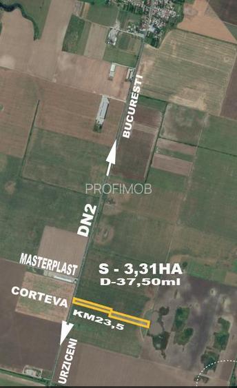 Teren  stradal , zona in dezvoltare , posibil marire suprafata . - 2