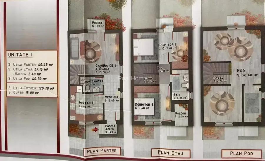 Vila / 118 mp util / incazire pardoseala /  metrou /mobilat / utilat - 3