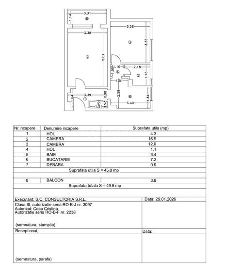 Tomis Nord Cambrige apartament 2 camere decomandat - 12