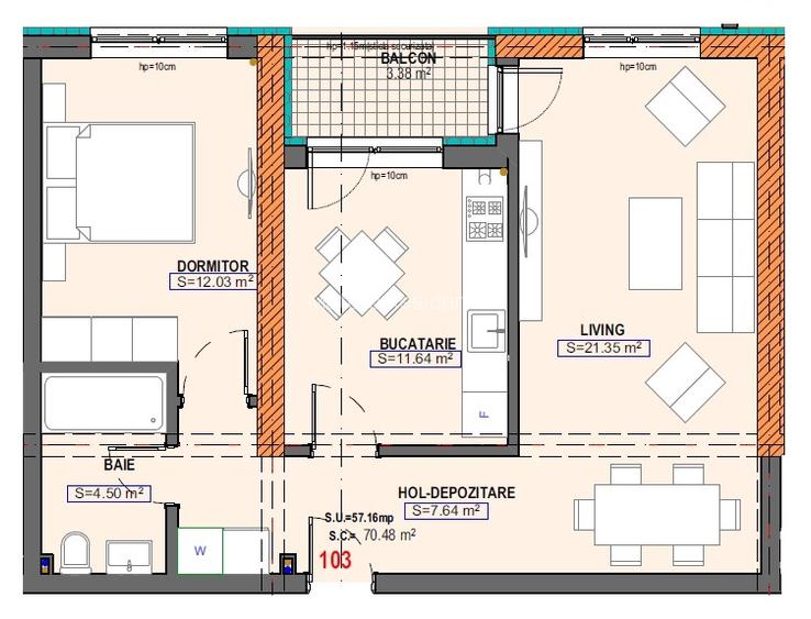 Apartament 2 camere  Zona Cismea Lac Siutghiol - 1