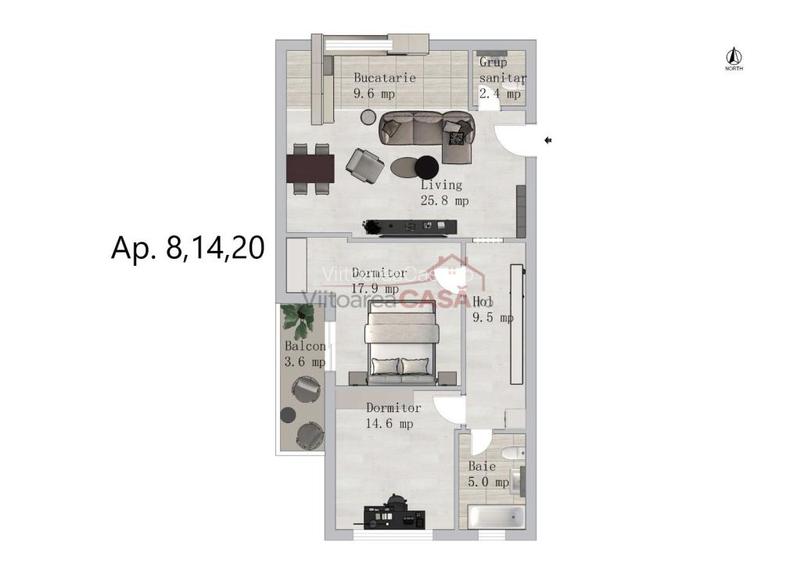 Grand Arena - 3 camere finalizat - acte gata - 7