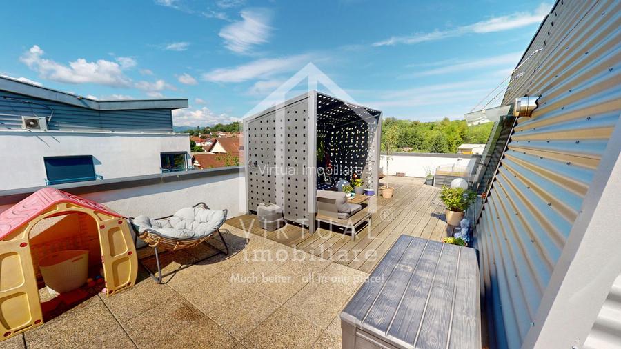 Penthouse cu 3 camere, 89mp utili si terasa 118mp, mobilat, Cisnadie - 25