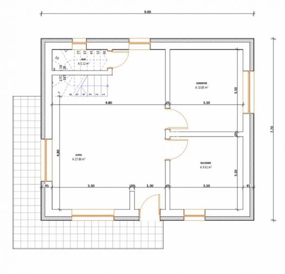 Casa de vanzare in Valu lui traian, stil contemporan, 4 camere la cheie. - 5