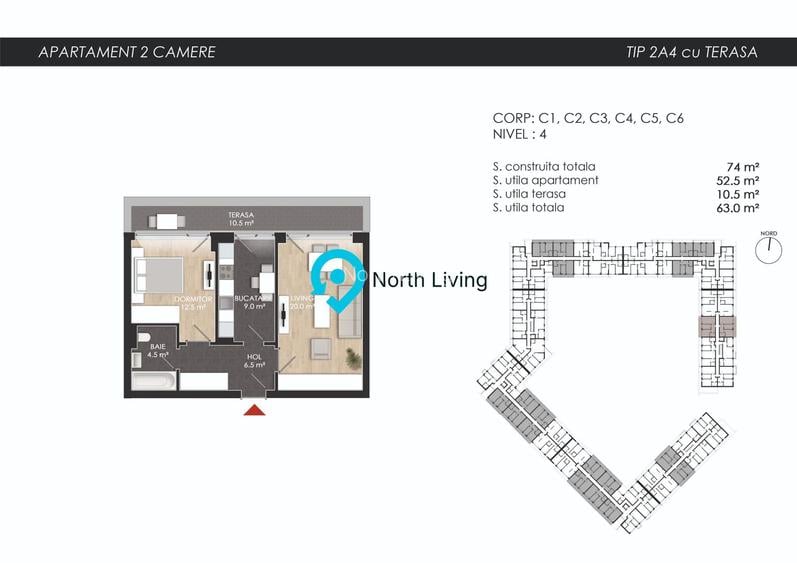 2 Camere Decomandat | Ansamblu Rezidential - Bucurestii Noi - 7