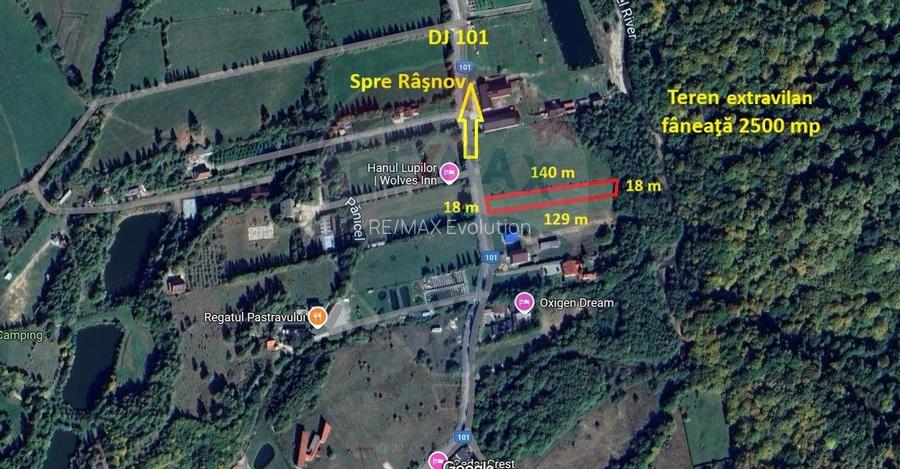 Teren extravilan, 2500 mp, Râșnov, Glăjărie - 3