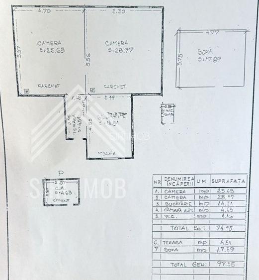 Apartament 2 camere in CENTRU,zona SORA,77mp, parcare, mobilat-utilat - 13