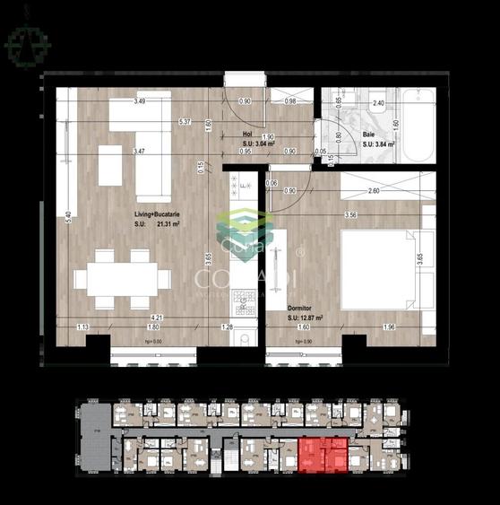 Apartament cu 2  camere// loc de parcare gratuit - 18