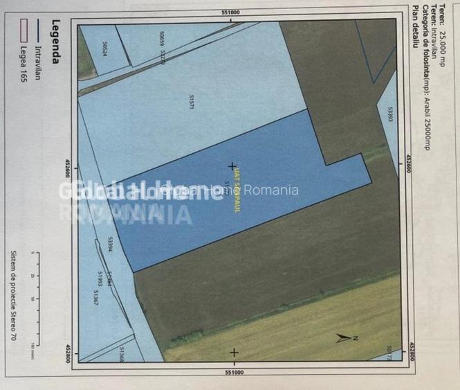 Teren 25000 MP | TG. MURES-SANPAUL | INTRAVILAN | 98 m acces DN 15 | A3 la 5 km - 7