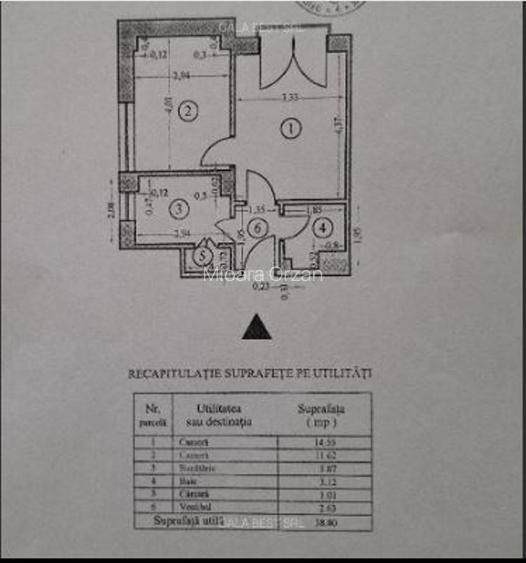 Calea Victoriei - Piata Natiunile Unite, blocul Turn, apart. 2 camere ,etaj 3 - 15