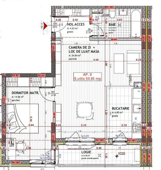 Apartament 2 camere finisat, parcare, str Avram Iancu Oncos Park - 8
