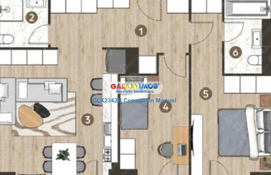 Apartament cu 3 camere, First Estate, Pipera Plaza, cu parcare - 7