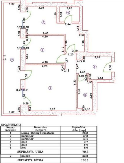 Apartament 3 camere de închiriat – Cortina 126 | Balcon generos - 14