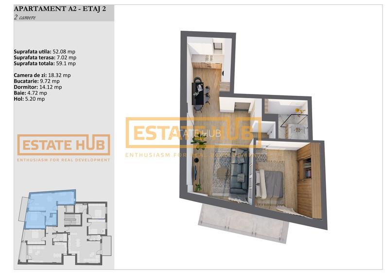 Apartamente premium 2 camere | Standarde NZEB | Zona centrala - 4