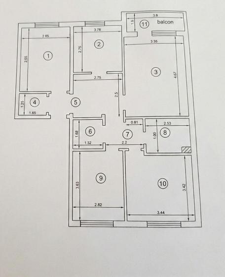 Apartament 4 camere decomandat zona Galata