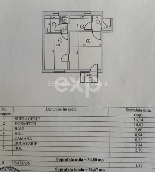 Apartament 2 camere decomandat, etaj 3, mobilat și utilat - 7