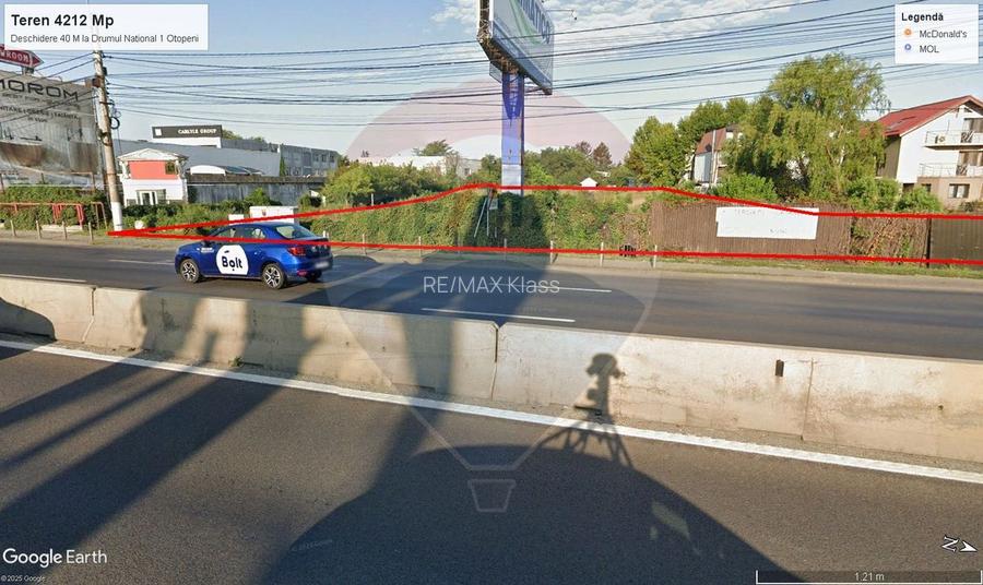 Teren de inchiriat Otopeni – 4212 mp cu deschidere 50 m la DN1 - 2
