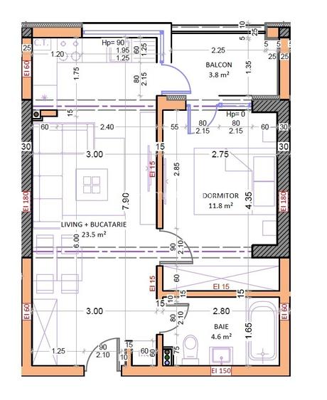 Studio 44mp ~ Bloc Nou, Zona linistita, Parc, Metrou M2 - 7