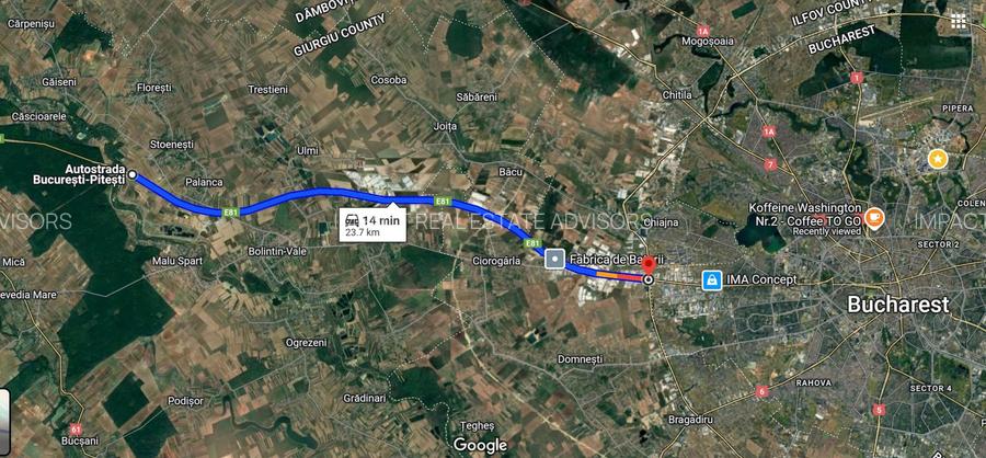 Teren cu deschidere de 97.66ml la Autostrada A1 | 14.103mp - 5