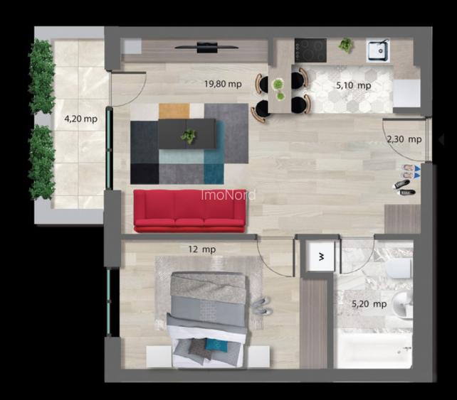 Inchiriere apartament nou 2 camere NEW POINT -PIPERA - 10