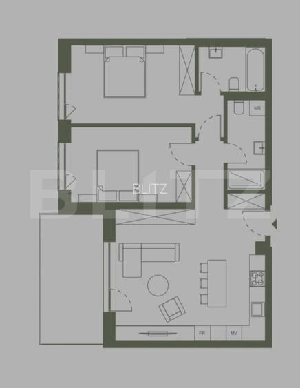 COMISION 0! 3 CAMERE, ETAJ INTERMEDIAR, SEMICENTRAL - 2