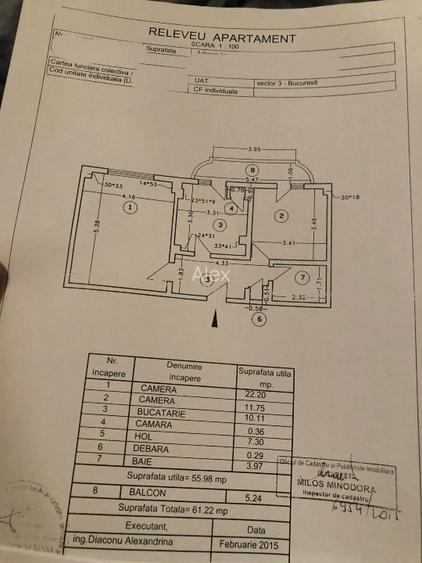 Vanzare Apartament 2 camere, Decomandat, Metrou 5 minute, Parc, Loc parcare ADP - 14
