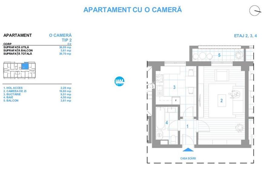 Direct Dezvoltator! Ap 1 cam, finalizat si intabulat! Bucium - 3