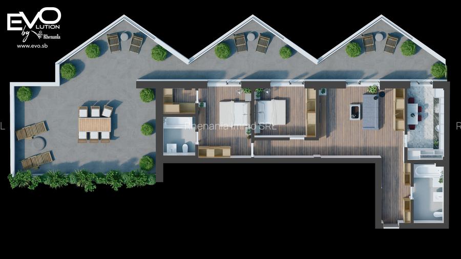 PENTHOUSE 3 CAMERE | 110 MP TERASĂ | SHOPPING CITY SIBIU | Evolution Apartments - 4