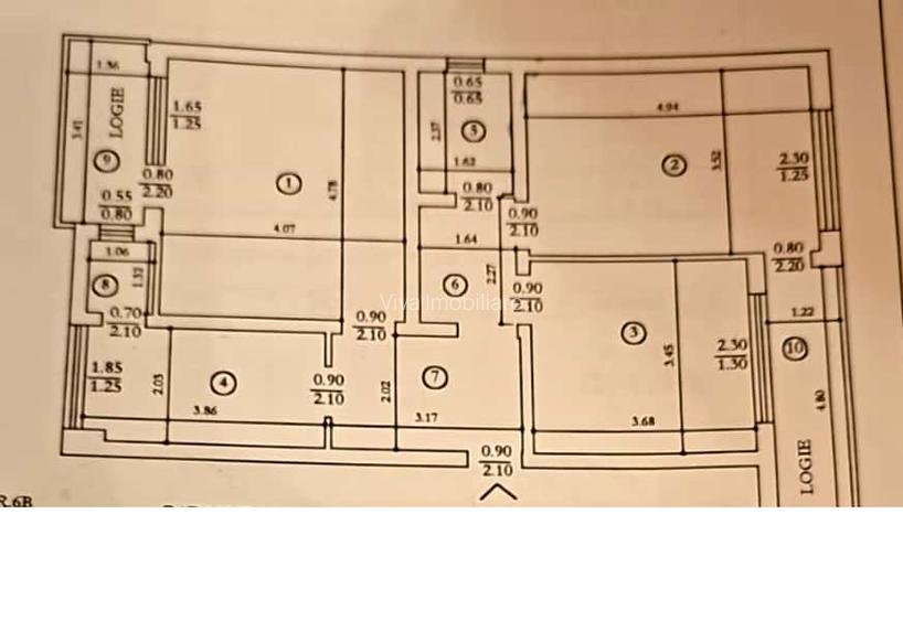 SUPERCOPOU ! Ap 3 camere D, etaj 2/4, 84 mp, 2 balcoane, bloc 1972 fara risc - 3