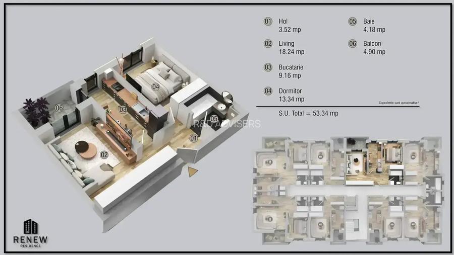 Apartament 2 Camere LUX Decomandat Comision 0 Direct Dezvoltator - 7