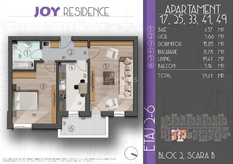 2 Camere | Mobilat | Metrou Berceni | Joy Residence *Popesti* - 9