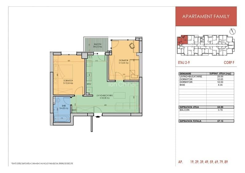 Închiriez un apartament nou (prima închiriere) cu 3 camere în Popești-Leordeni,  - 15
