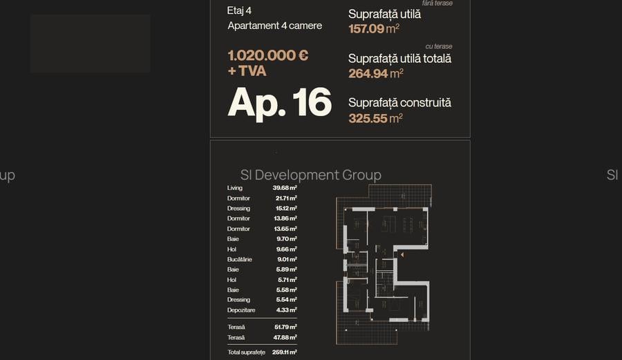 Penthouse in Iancu Nicolae | Bloc nou Boutique | Terasa de 107 mp | 264mp - 6