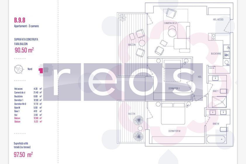 VANZARE 2 CAMERE | VEDERE PANORAMICA | PARCARE | TERASA | ONE VERDI - 1