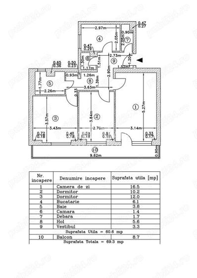 Apartament 3 camere, decomandat, Bdul Lacul Tei - 9