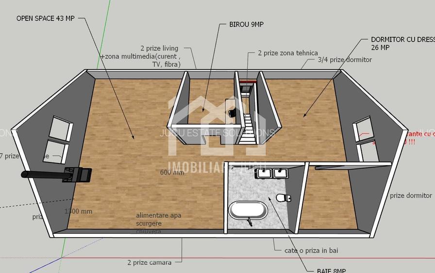 Casa Individuala 3 camere 102mp Teren 617mp Front 34m  Jucu de Mijloc - 3