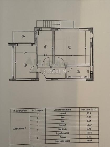 Apartament 2 camere str.  Egretei, decomandat, 2 balcoane, boxa, loc parcare! - 3